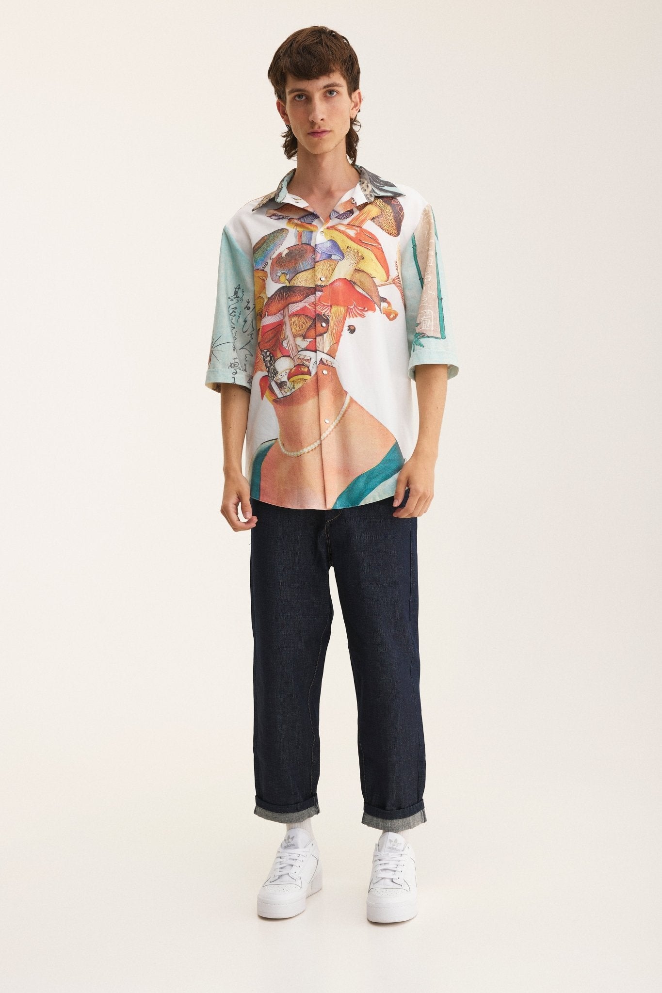 Short Sleeve Shirt Mushrooms (recycled fabric) - MYS