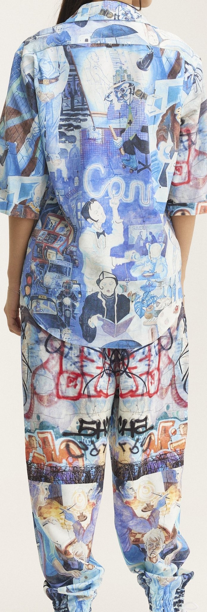 Short Sleeve Shirt & Pants Set Graffiti (recycled fabric) - MYS