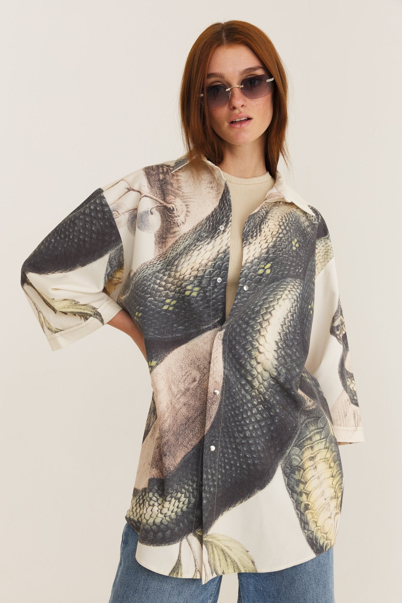 Short Sleeve Shirt Snake (recycled fabric) - MYS