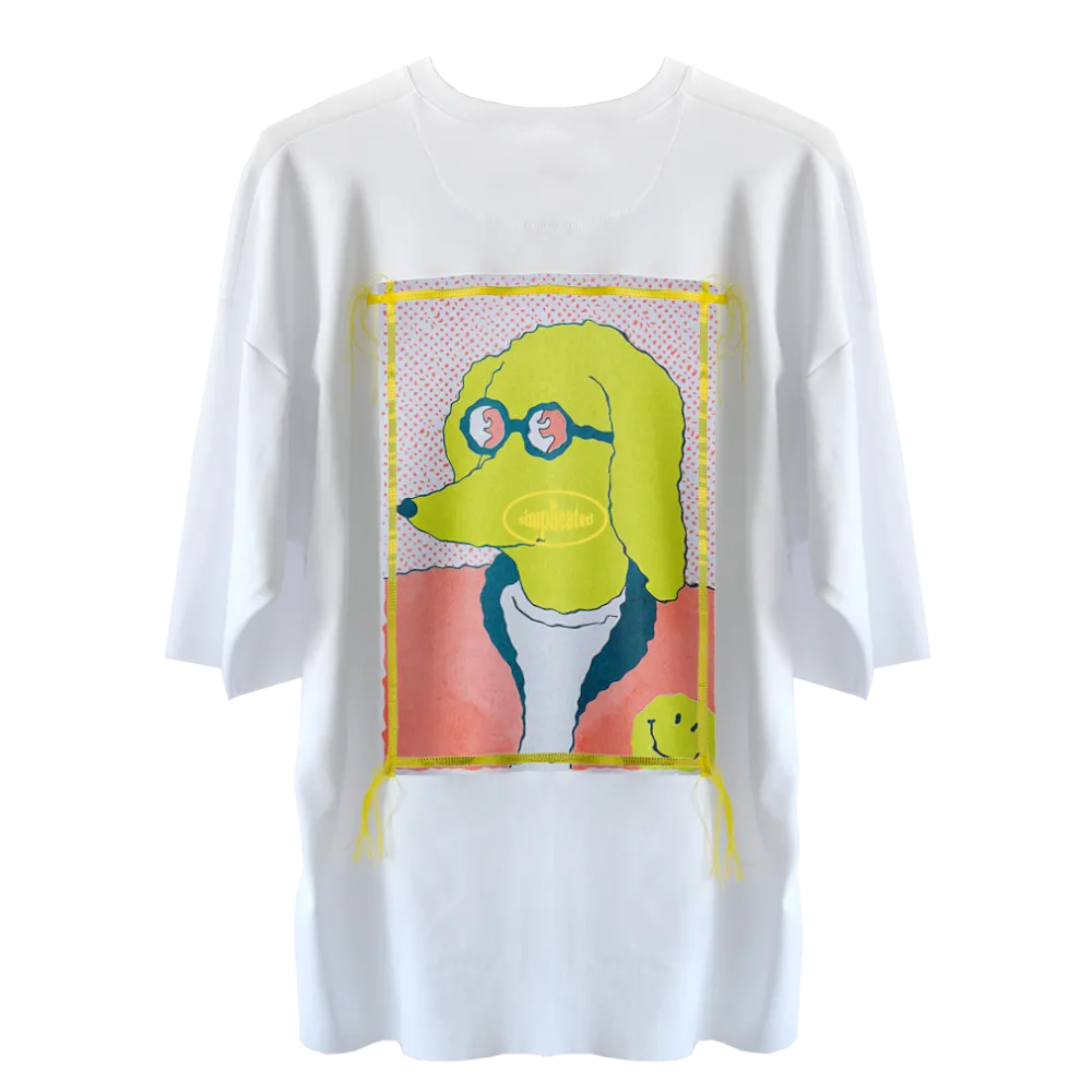 White Edgeless Oversized T-shirt (customisable) - Customer's Product with price 309.90 ID Io0EF203QZDBpTsdwqU2KuB9