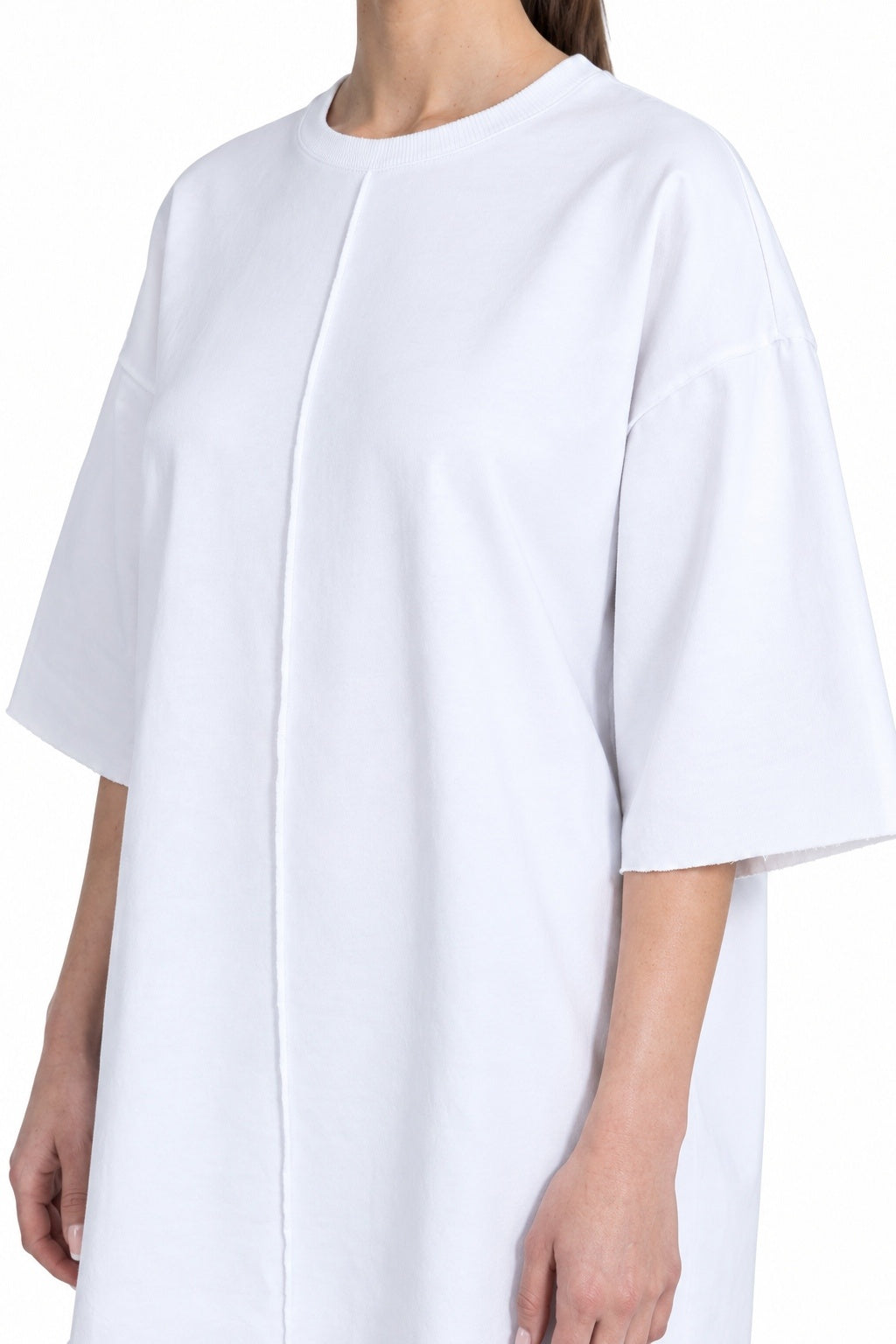 Split White Oversized T-Shirt - MYS