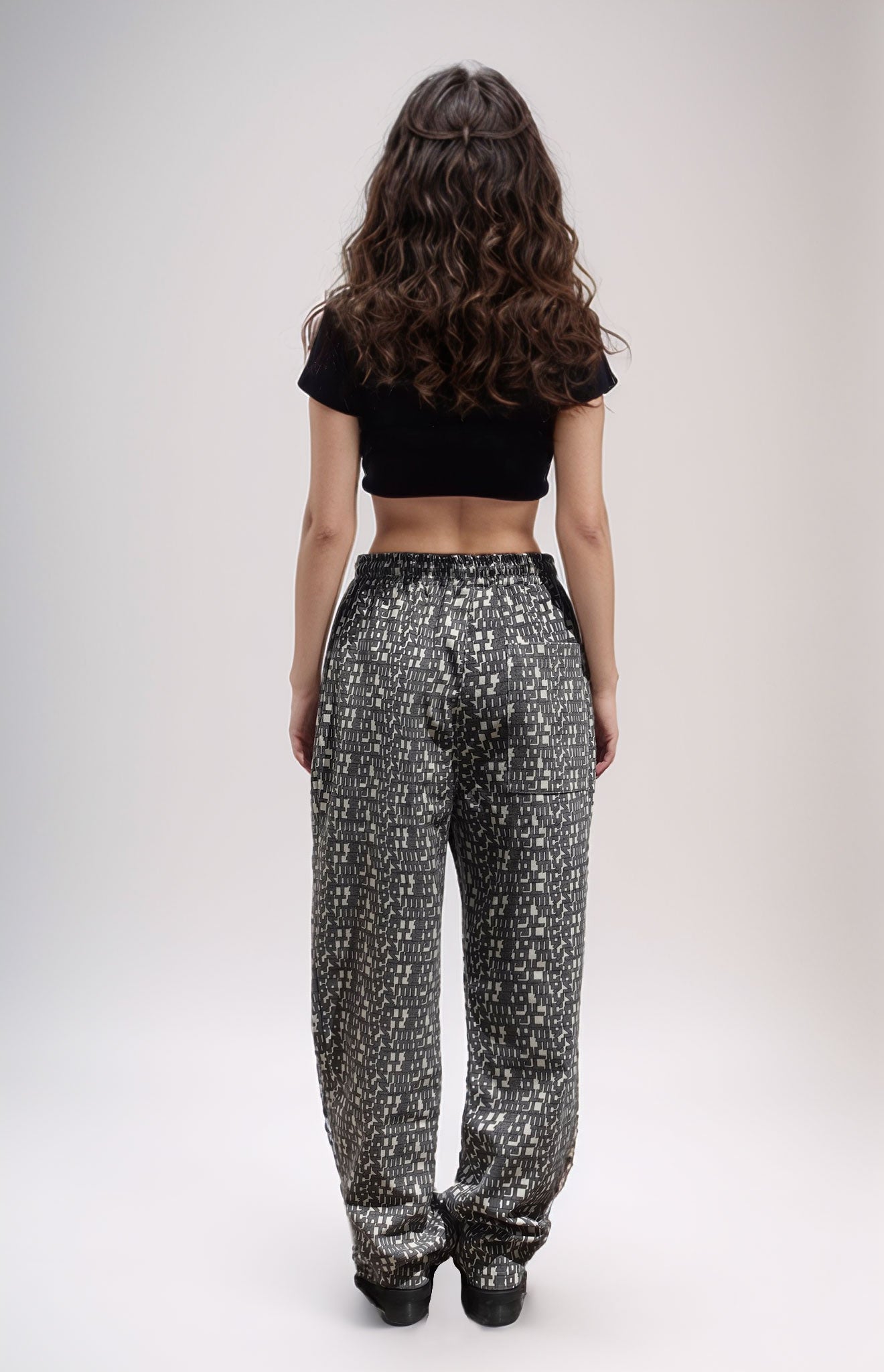 Straight Trousers Ribbed Fabric Pattern - MYS