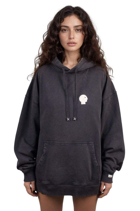 Vintage Puff Print Oversized Hoodie - MYS