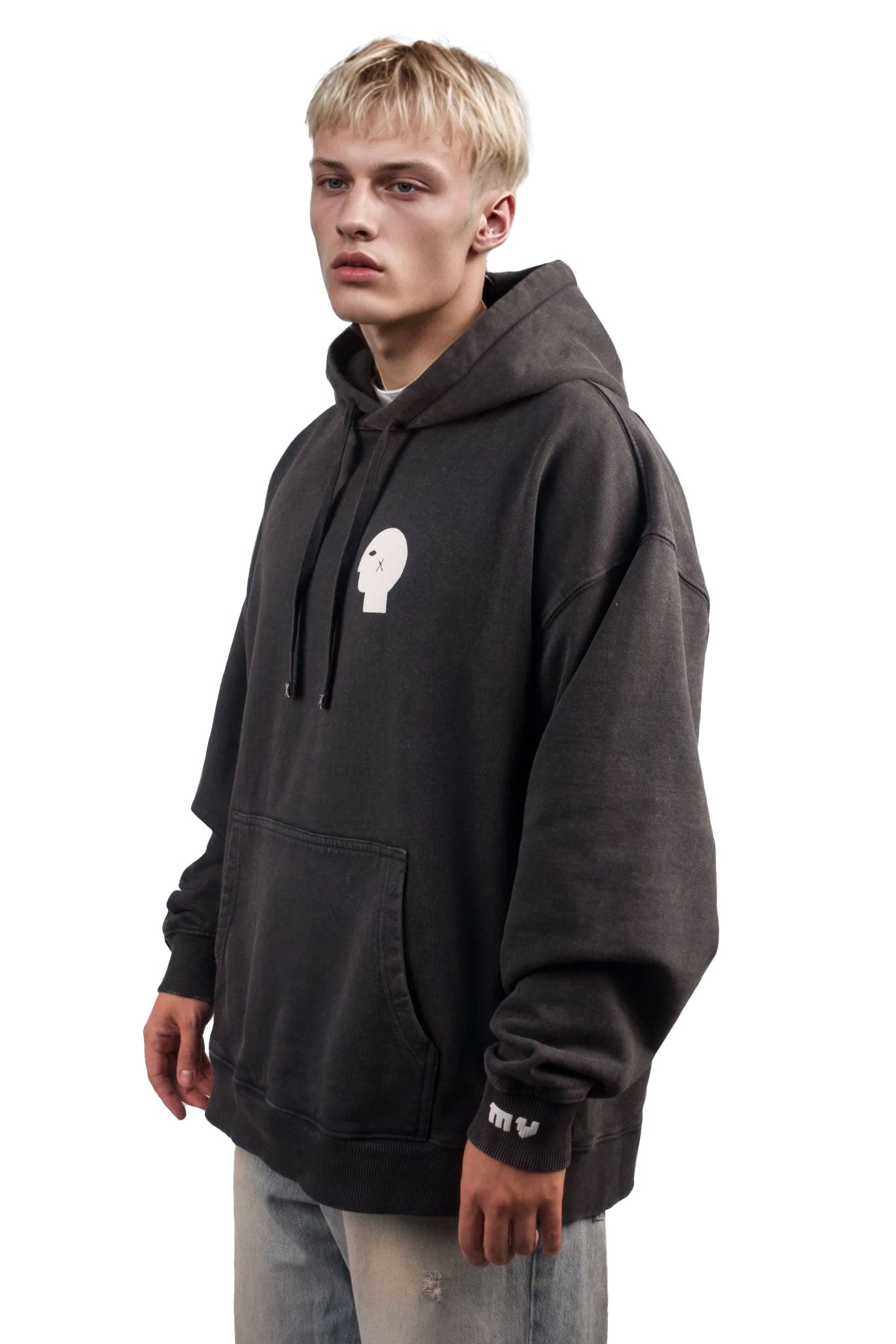 Vintage Puff Print Oversized Hoodie - MYS