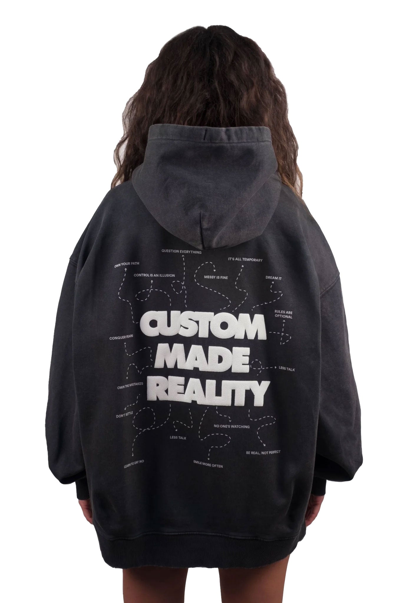 Vintage Puff Print Oversized Hoodie