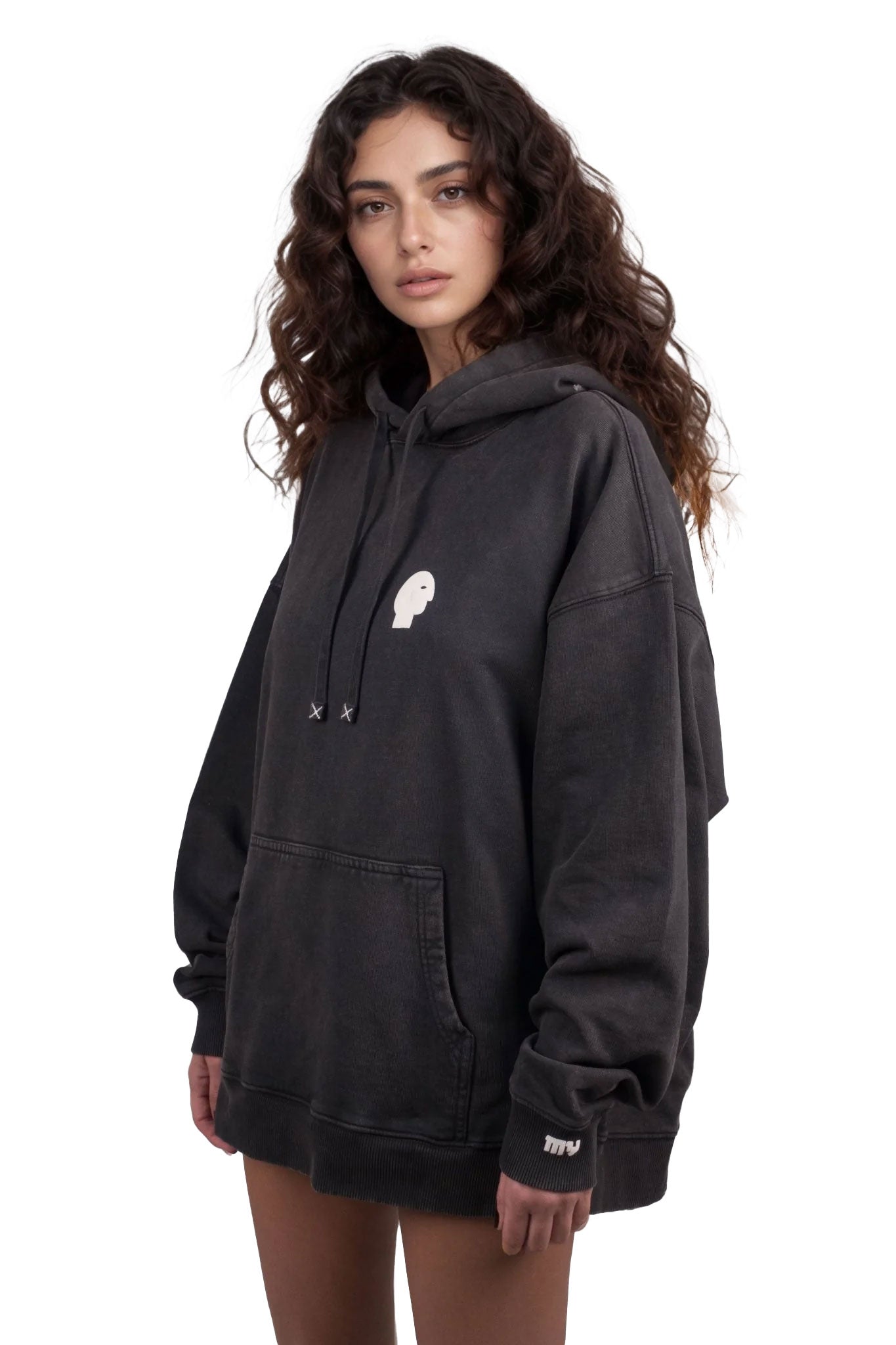 Vintage Puff Print Oversized Hoodie
