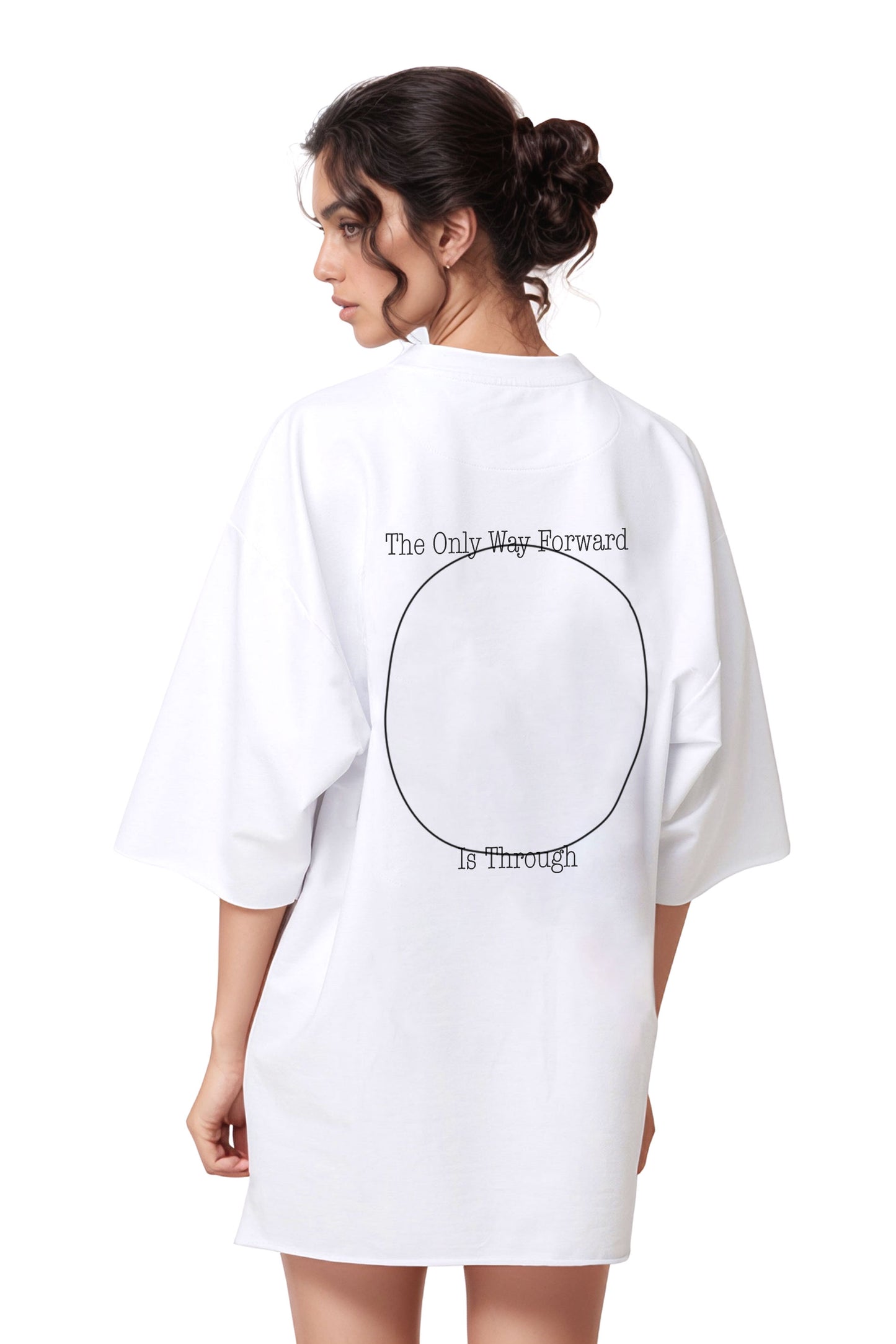 The Only Way Oversized White T-shirt - MYS