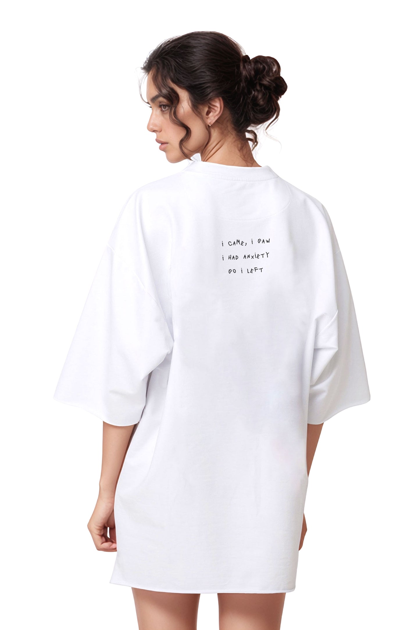 Anxiety Oversized White T-shirt - MYS