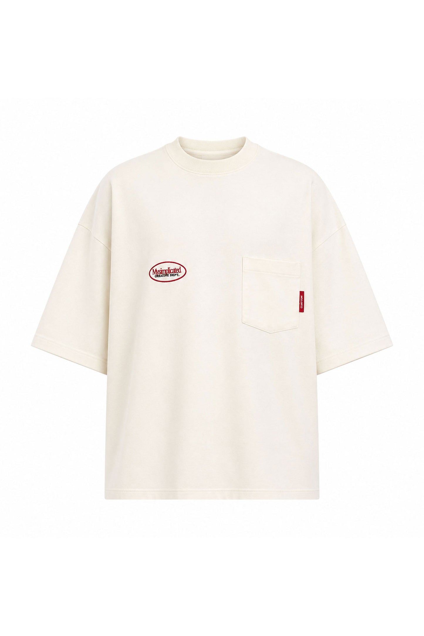 Workwear Ecru Oversized Pocket T-Shirt