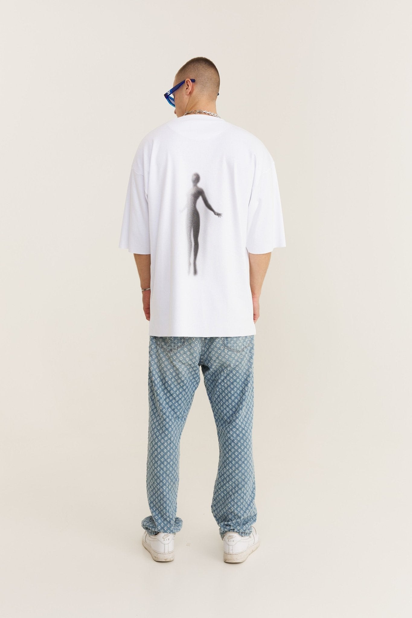 Oversized Cotton White T-shirt Spirit - MYS