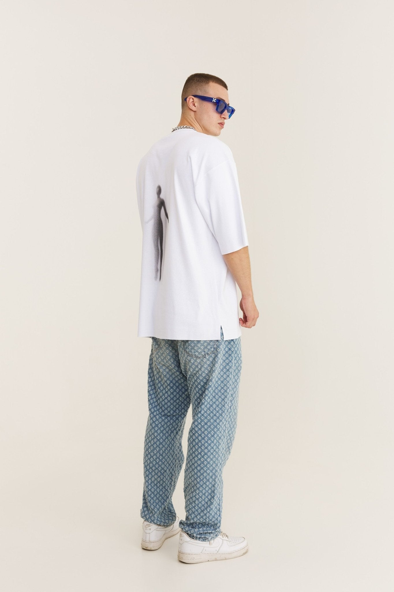 Oversized Cotton White T-shirt Spirit - MYS