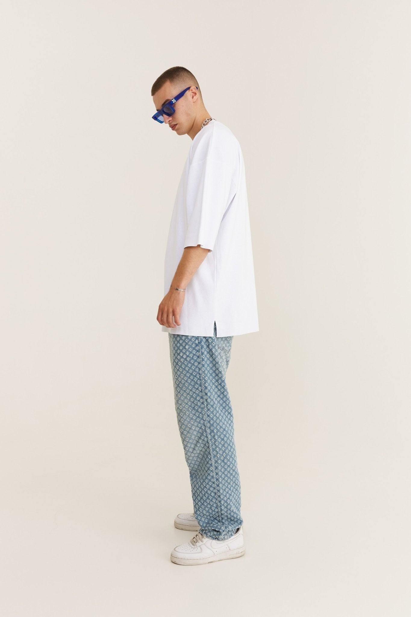 Oversized Cotton White T-shirt Spirit - MYS