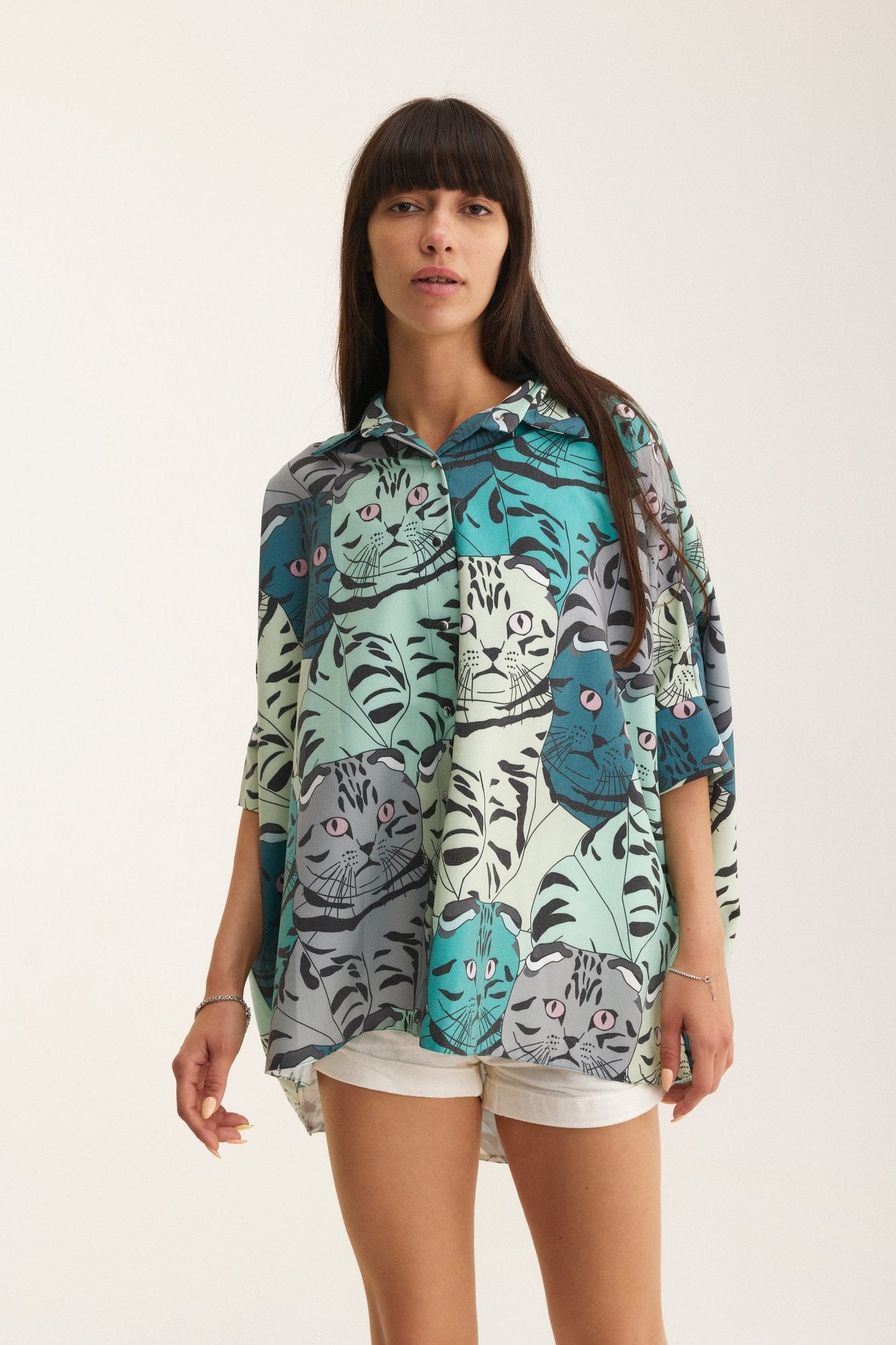 Oversized Shirt Meow (recycled fabric) - MYS
