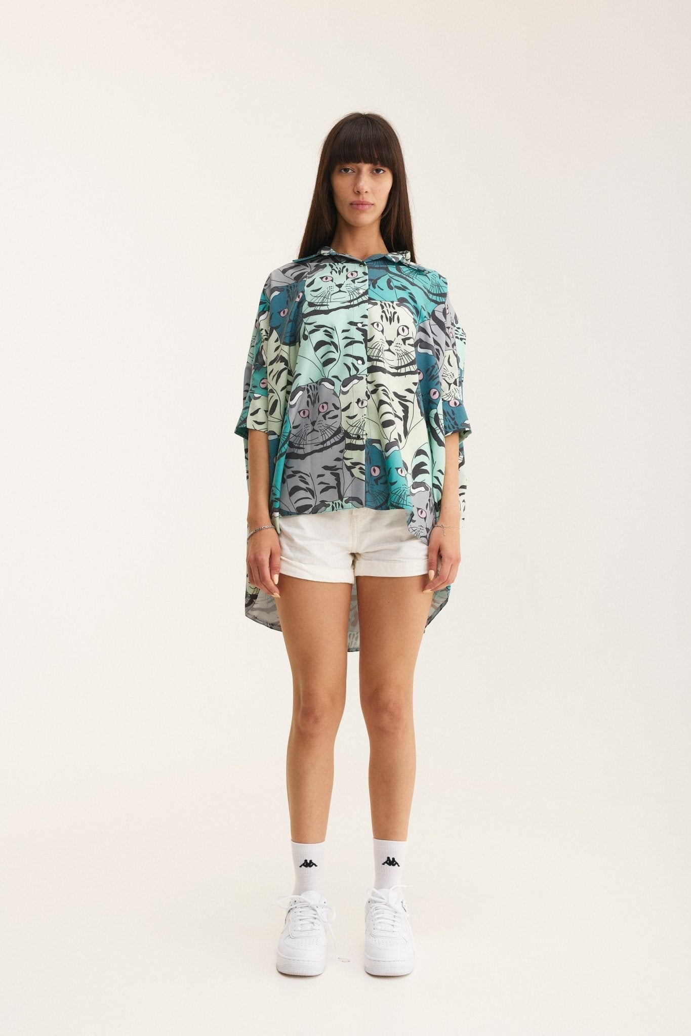 Oversized Shirt Meow (recycled fabric) - MYS