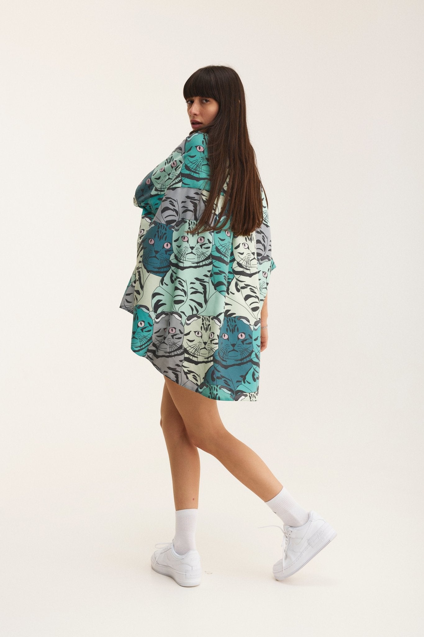 Oversized Shirt Meow (recycled fabric) - MYS