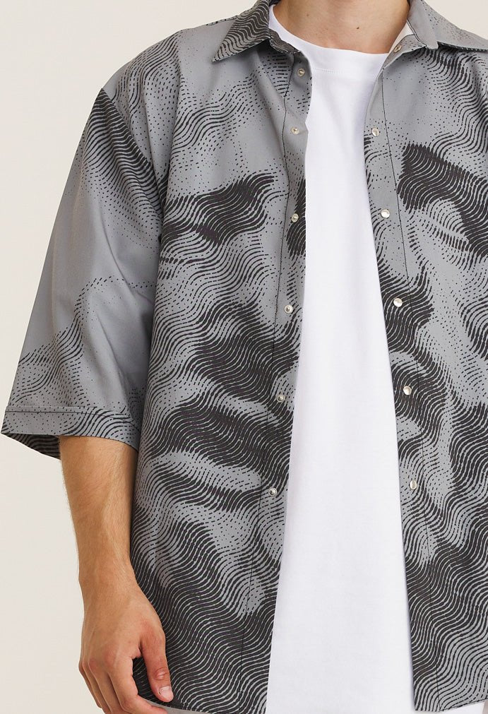 Short Sleeve Shirt & Bermuda Set Grey (recycled fabric) - MYS