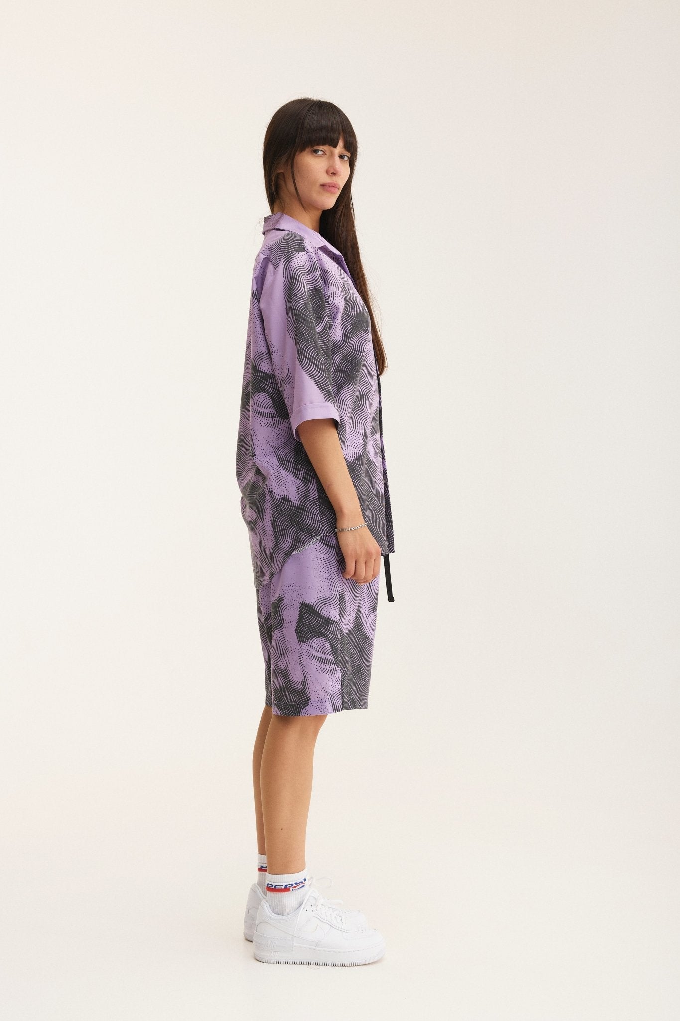 Short Sleeve Shirt & Bermuda Set Mauve (recycled fabric) - MYS