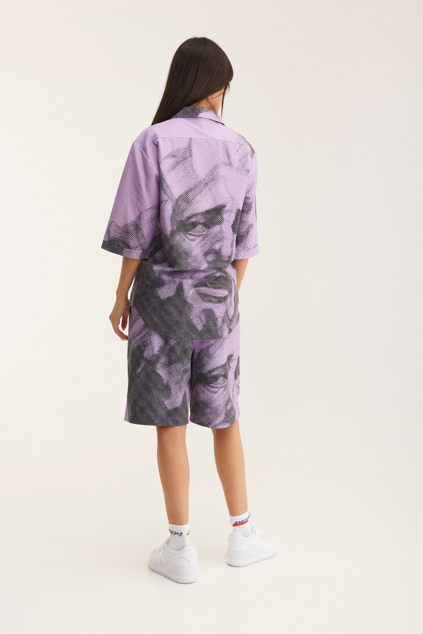 Short Sleeve Shirt & Bermuda Set Mauve (recycled fabric) - MYS