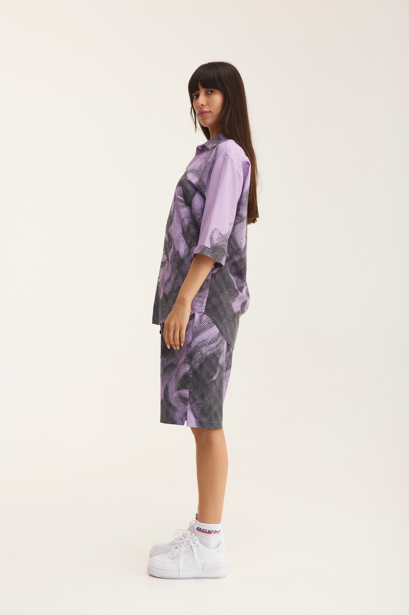 Short Sleeve Shirt & Bermuda Set Mauve (recycled fabric) - MYS