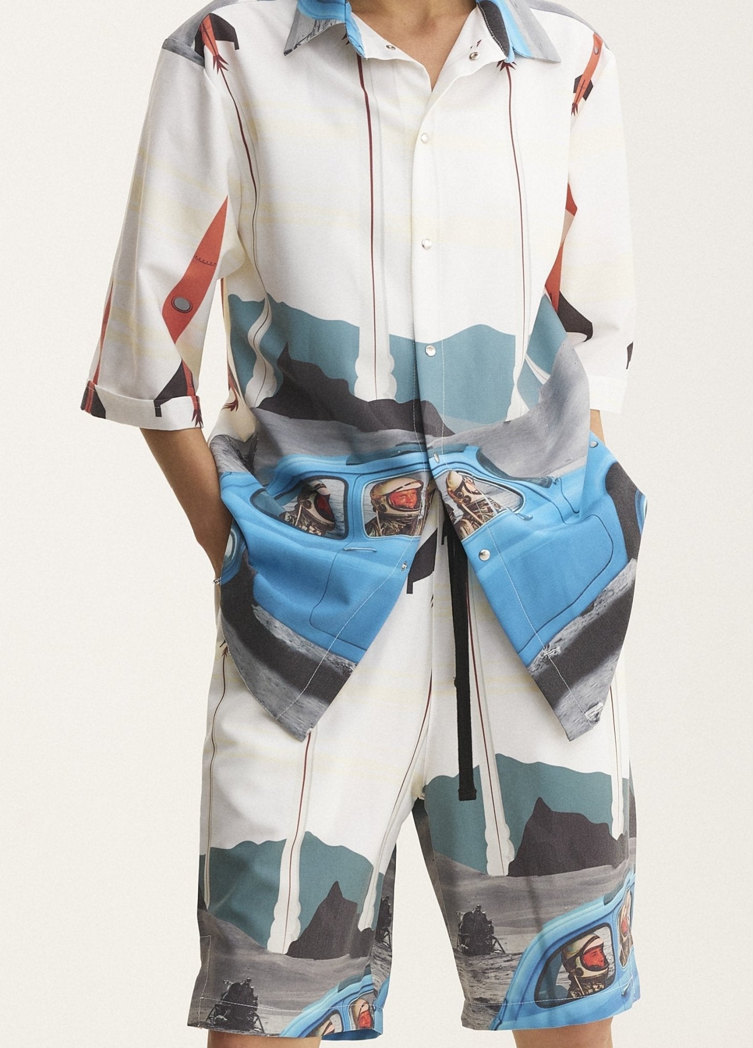 Short Sleeve Shirt & Bermuda Set Rockets (recycled fabric) - MYS