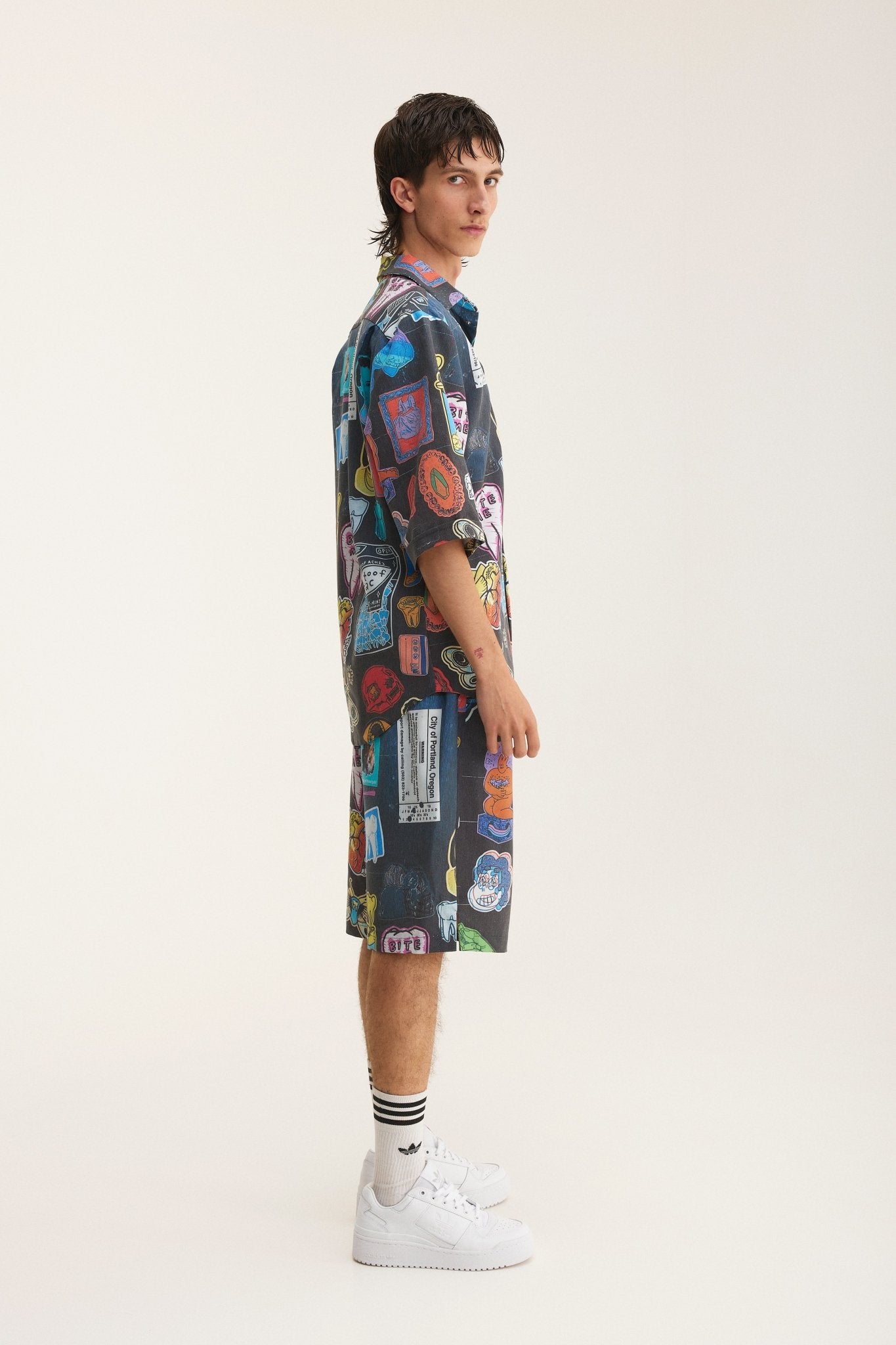 Short Sleeve Shirt & Bermuda Set Stickers (recycled fabric) - MYS