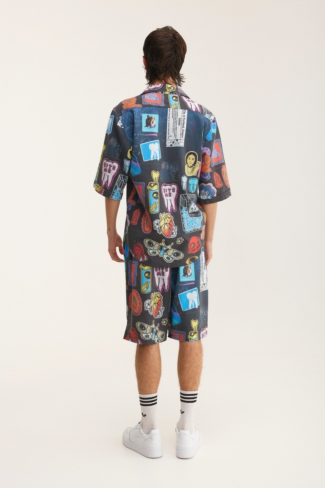 Short Sleeve Shirt & Bermuda Set Stickers (recycled fabric) - MYS