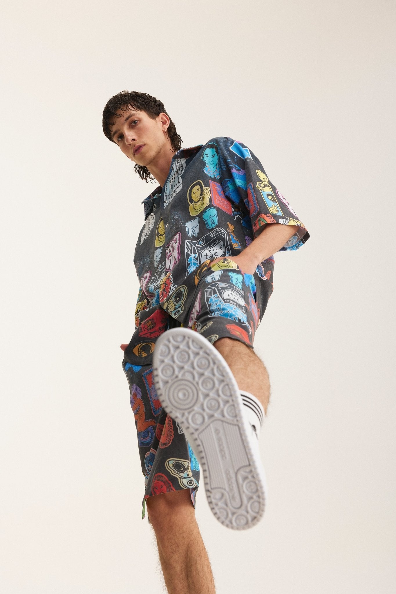 Short Sleeve Shirt & Bermuda Set Stickers (recycled fabric) - MYS