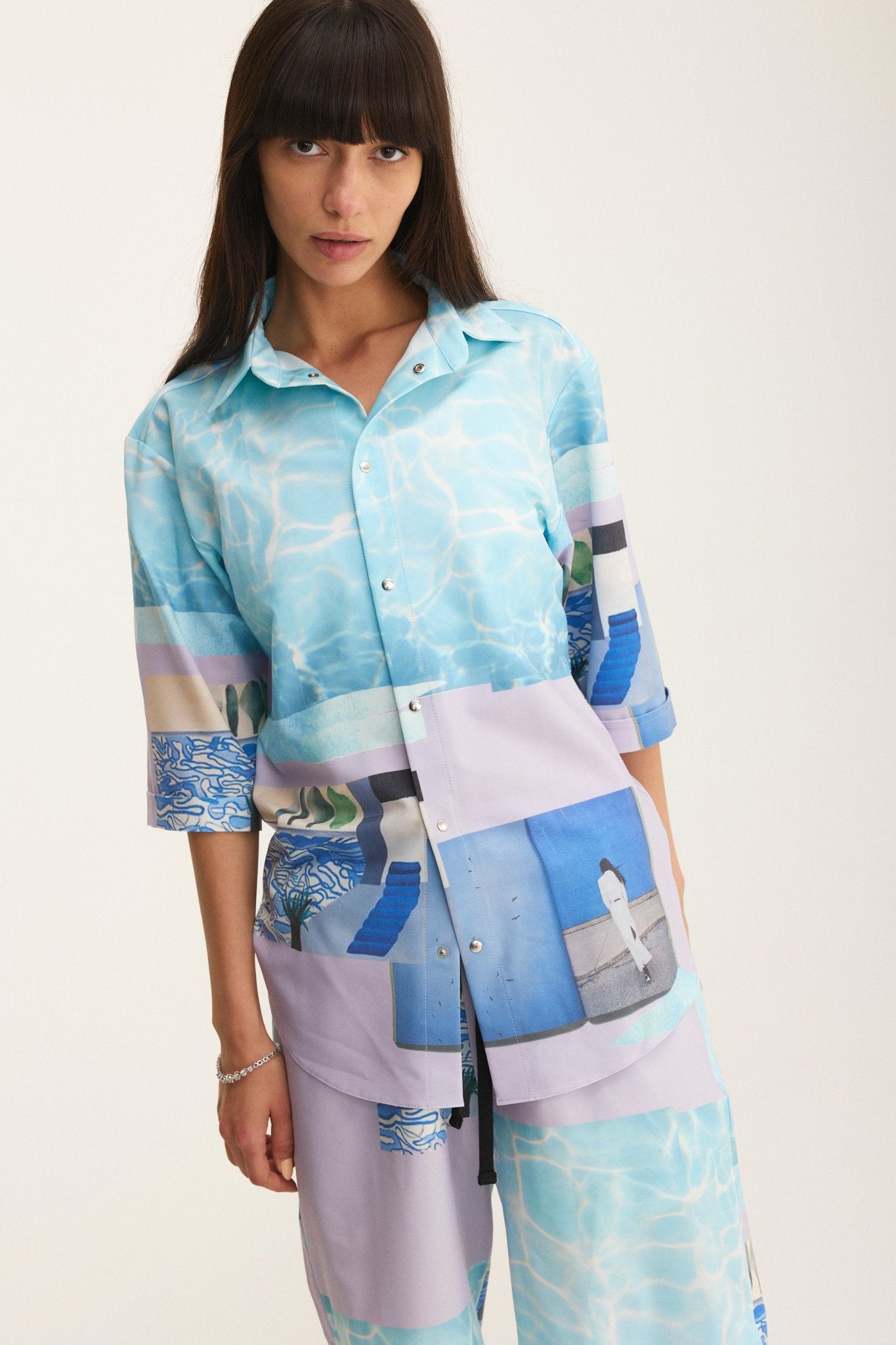 Short Sleeve Shirt & Bermuda Set Water (recycled fabric) - MYS
