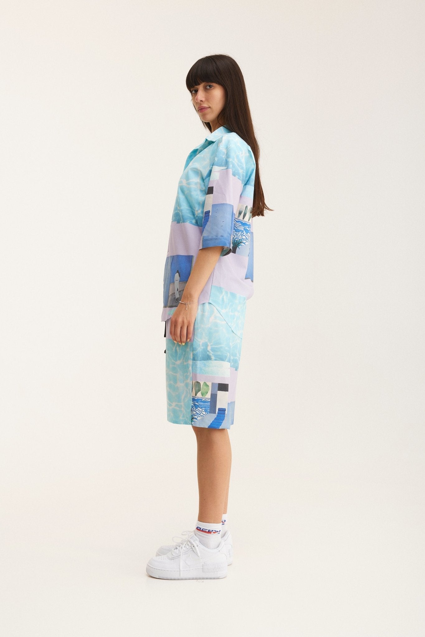 Short Sleeve Shirt & Bermuda Set Water (recycled fabric) - MYS