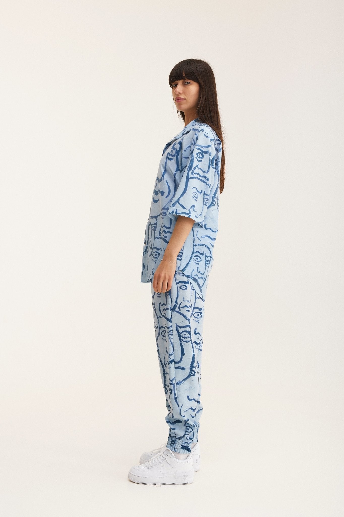 Short Sleeve Shirt Faces (recycled fabric) - MYS