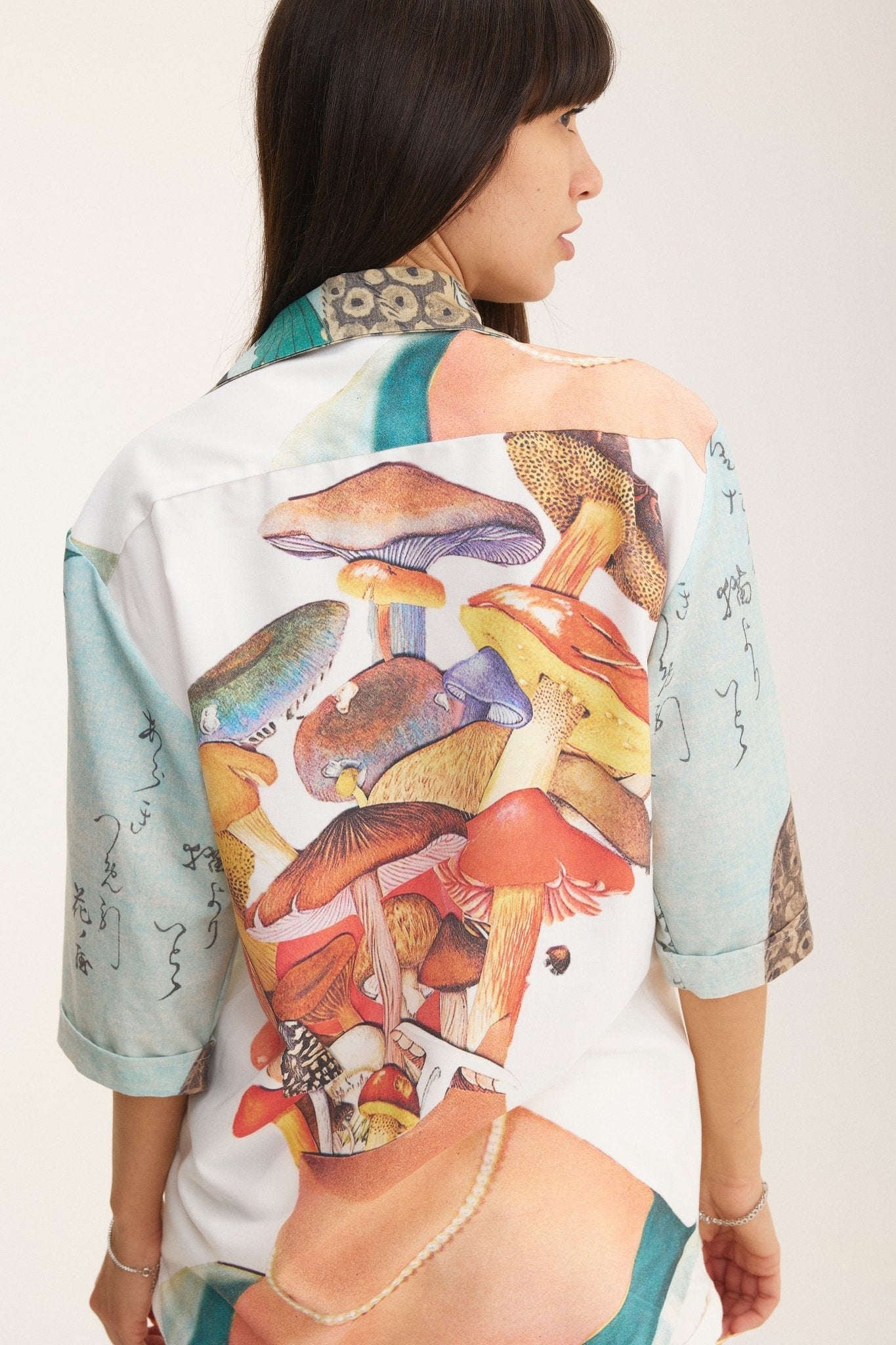 Short Sleeve Shirt Mushrooms (recycled fabric) - MYS