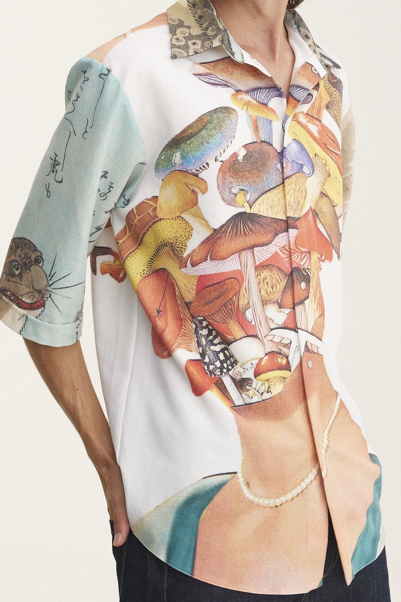 Short Sleeve Shirt Mushrooms (recycled fabric) - MYS