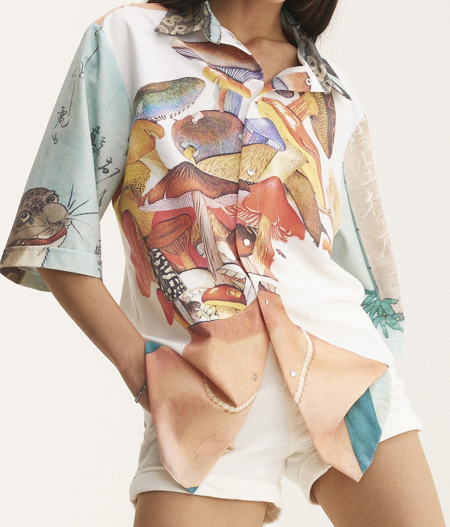 Short Sleeve Shirt Mushrooms (recycled fabric) - MYS