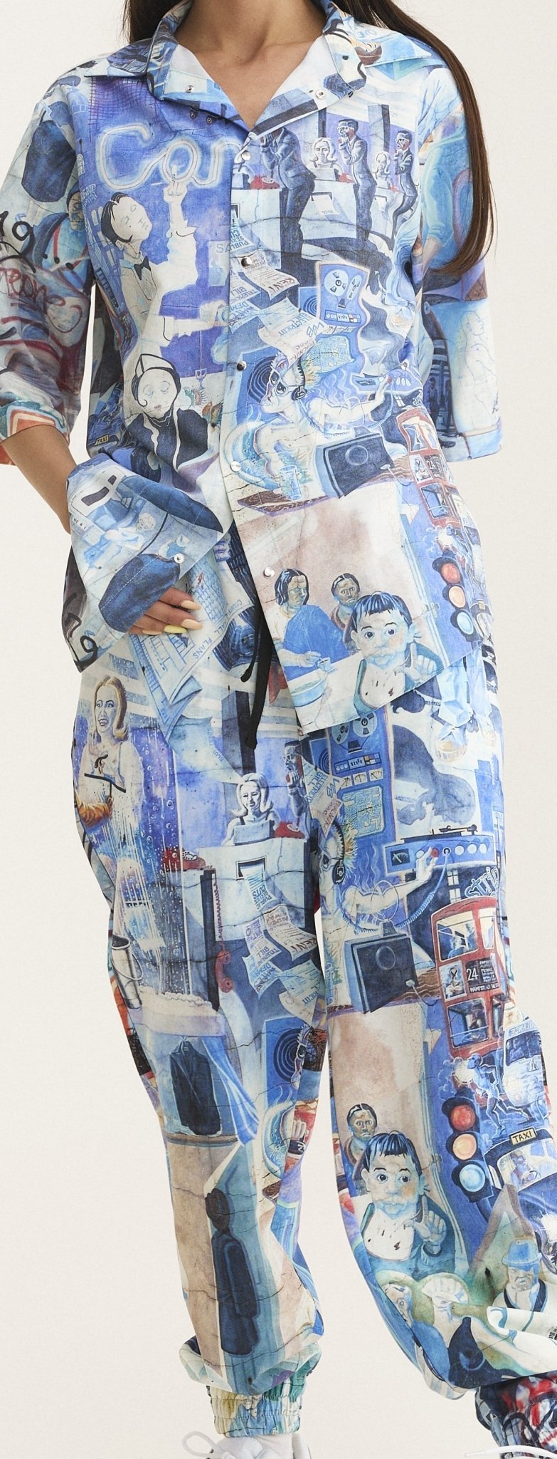 Short Sleeve Shirt & Pants Set Graffiti (recycled fabric) - MYS