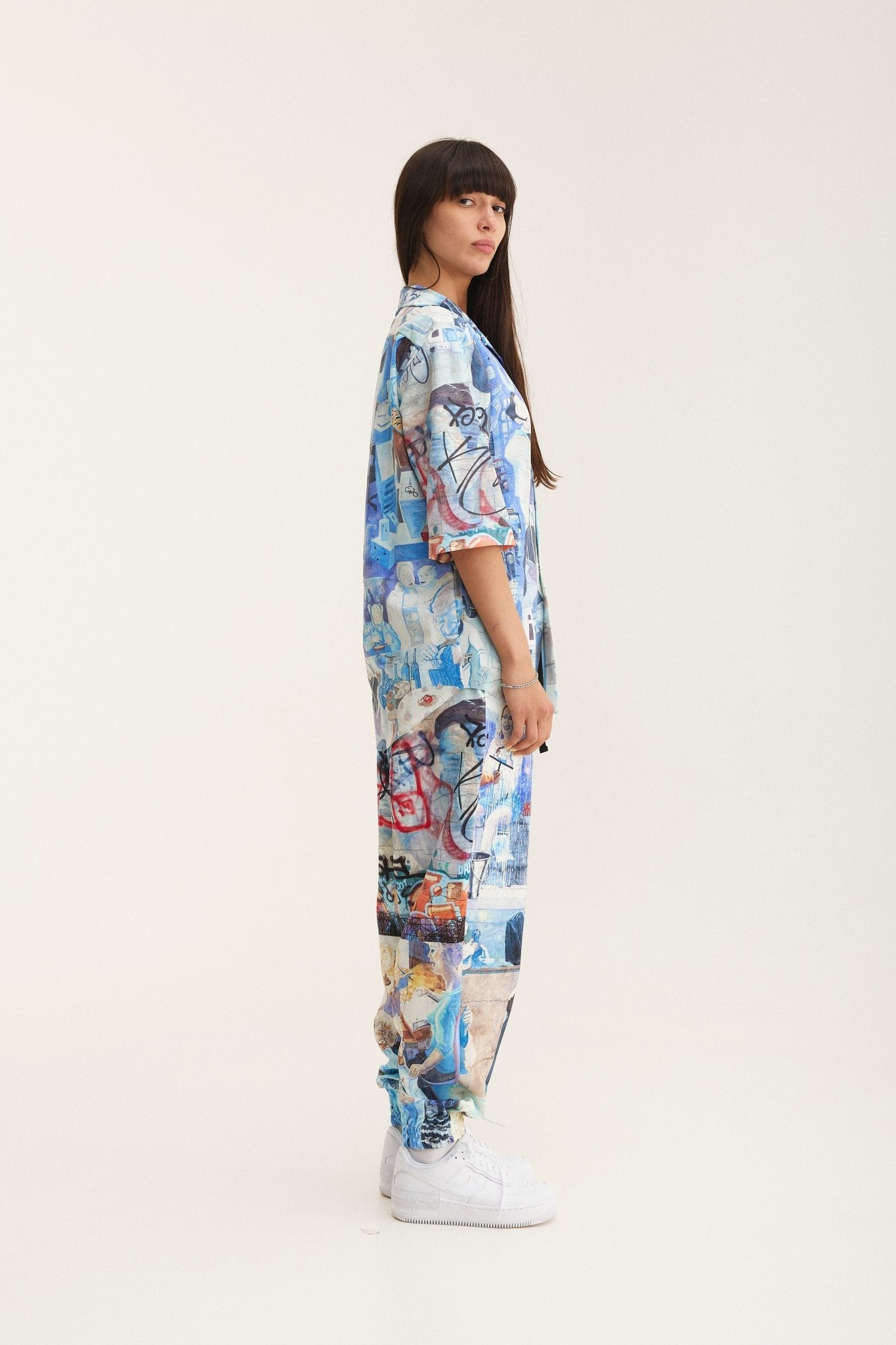 Short Sleeve Shirt & Pants Set Graffiti (recycled fabric) - MYS