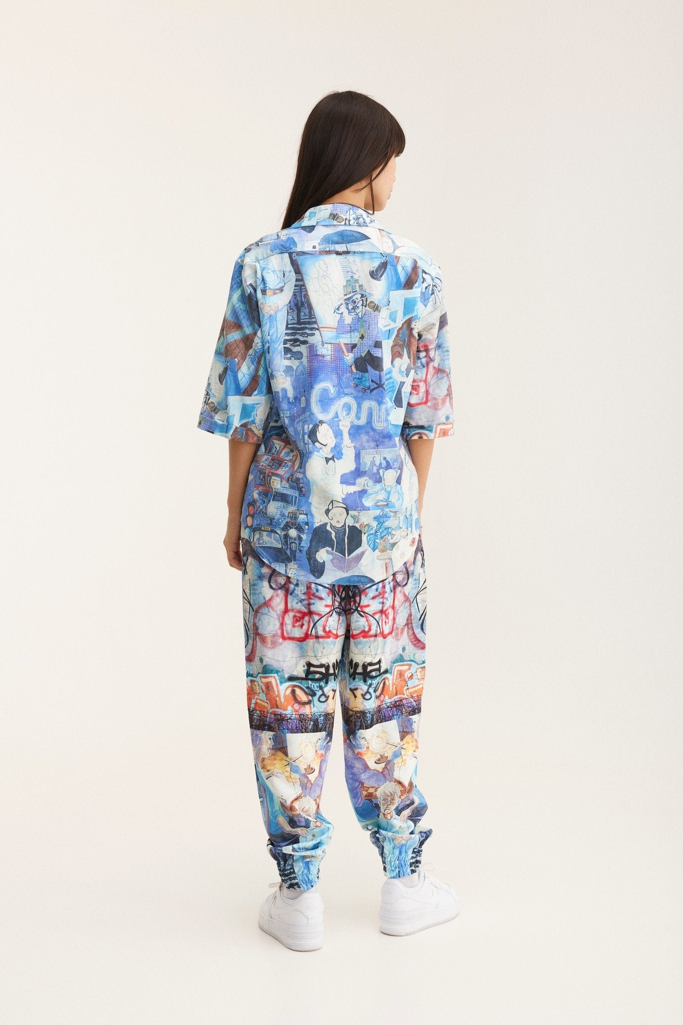 Short Sleeve Shirt & Pants Set Graffiti (recycled fabric) - MYS