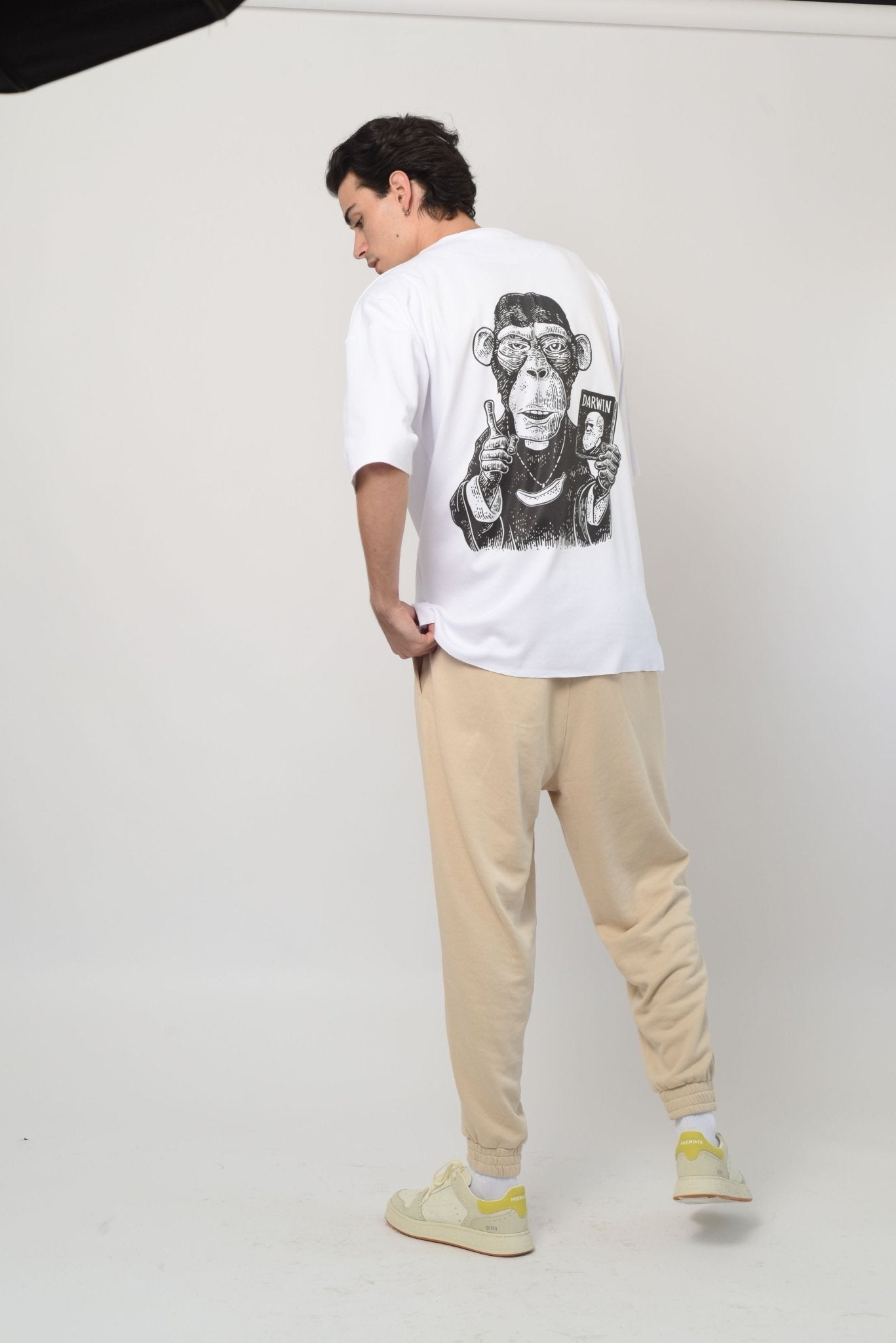 White T-shirt Darwin - mysimplicated