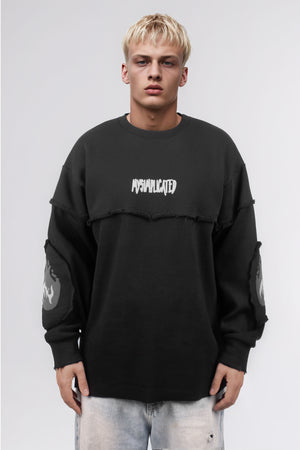 Abyss Frayed Crewneck