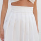 White Skirt and Top Ribbed Fabric