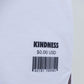 Oversized Cotton White T-shirt Kindness