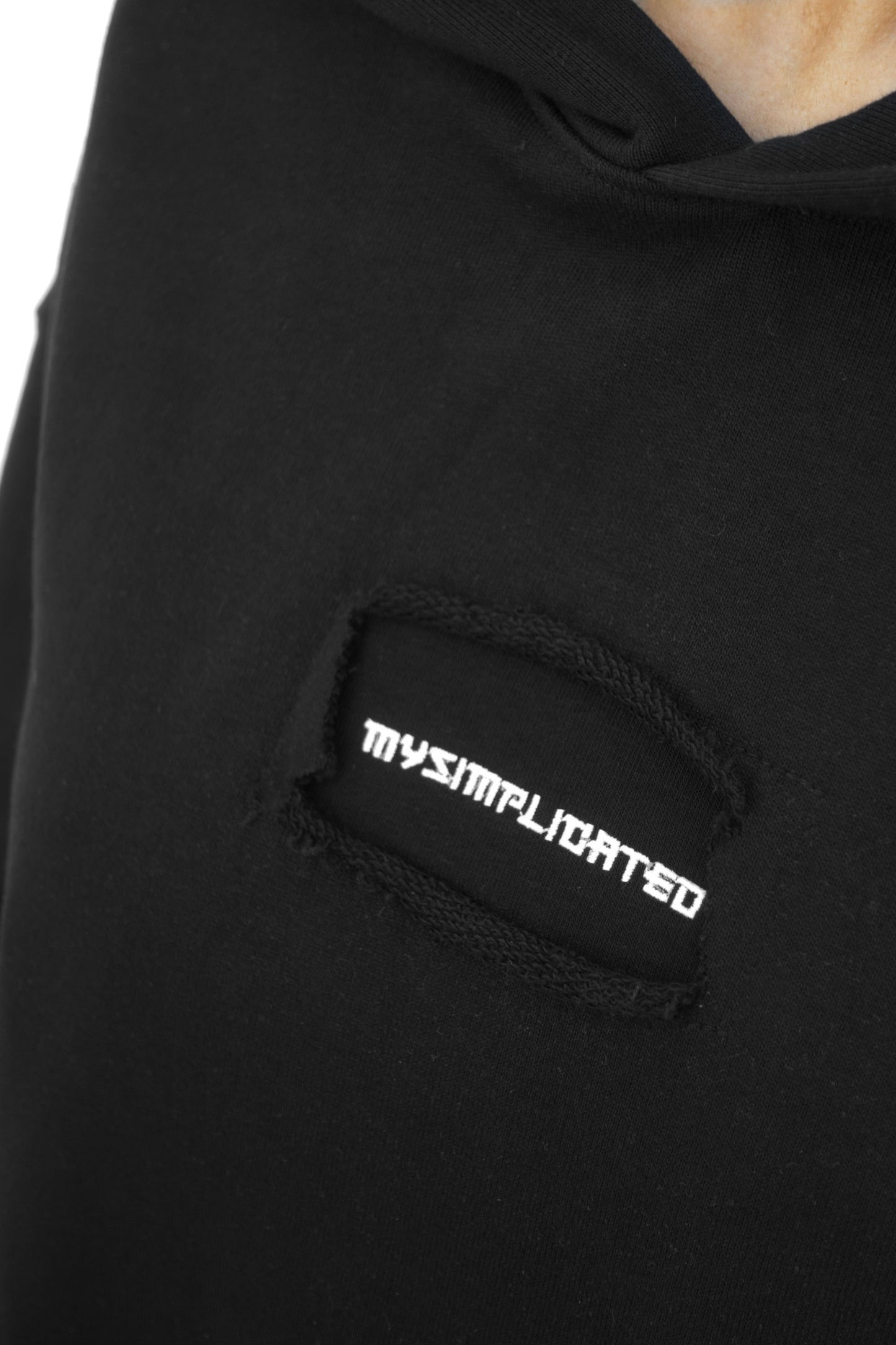 Black Hoodie Hidden Logo