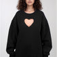 Black Oversized Love Sweater