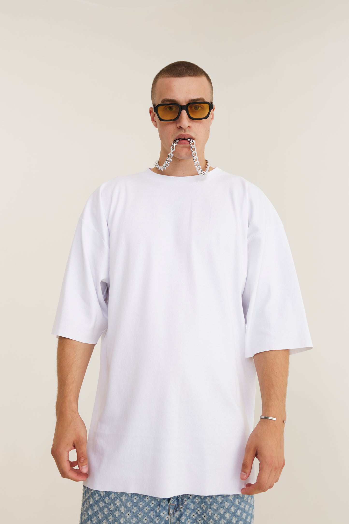 Oversized Cotton White T-shirt Dolce Far Niente
