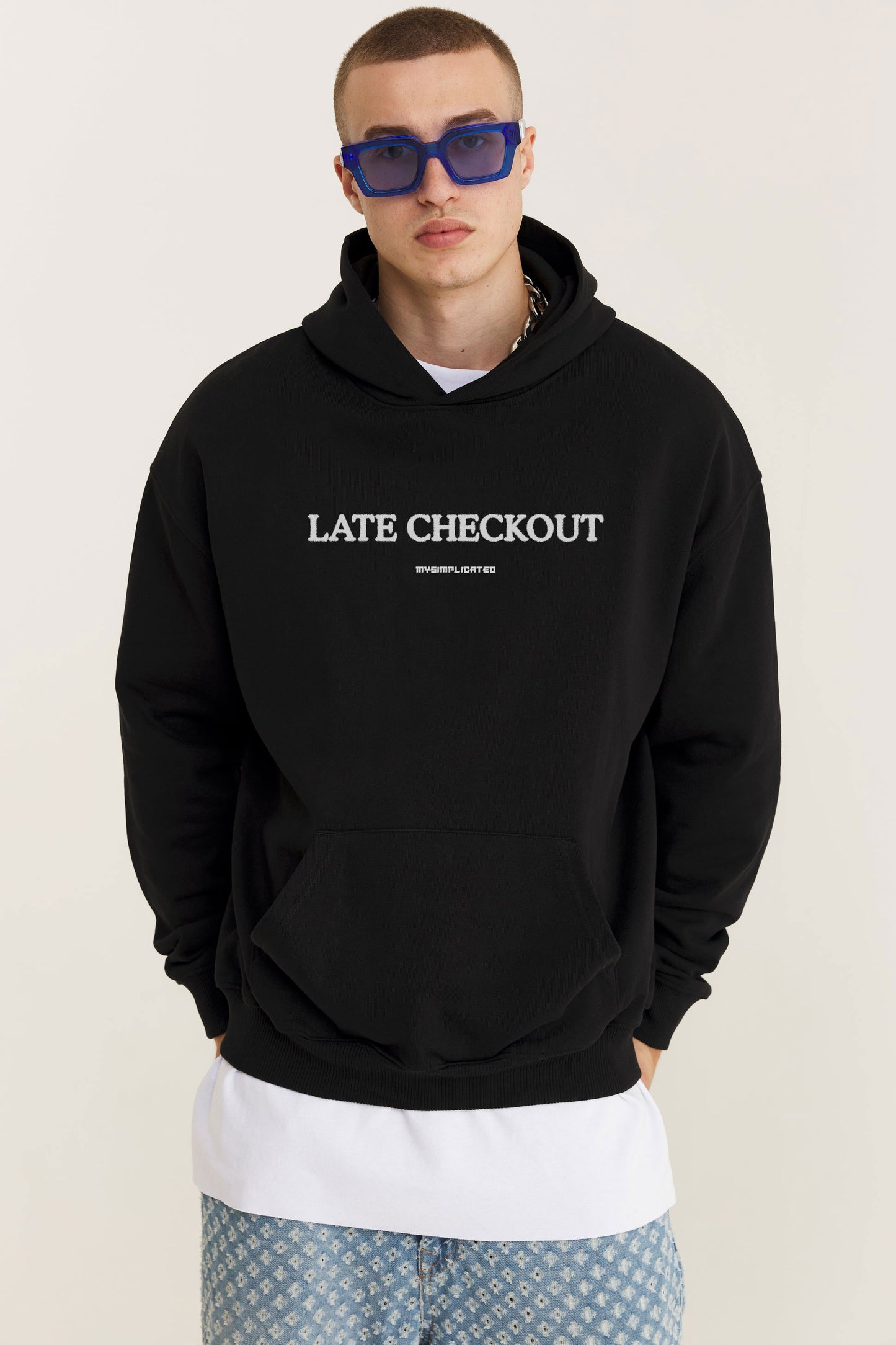 Black Hoodie Late Checkout - mysimplicated