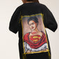Oversized Black T-shirt Superwoman