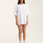 Oversized Cotton White T-shirt Midnight