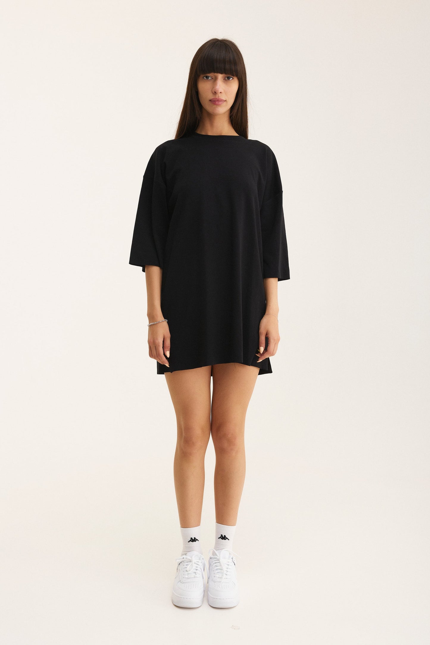 Oversized Cotton Black T-shirt Focus