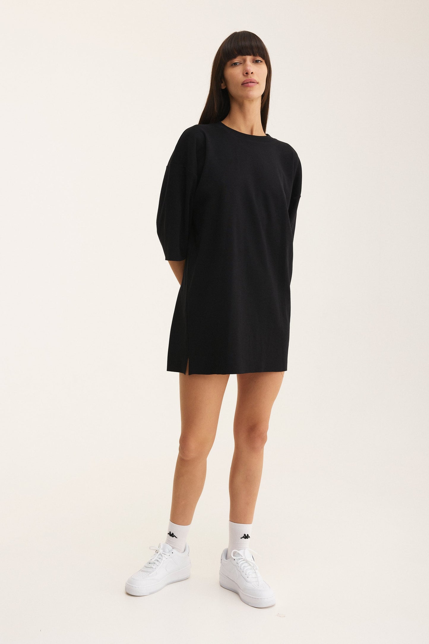 Oversized Cotton Black T-shirt Focus