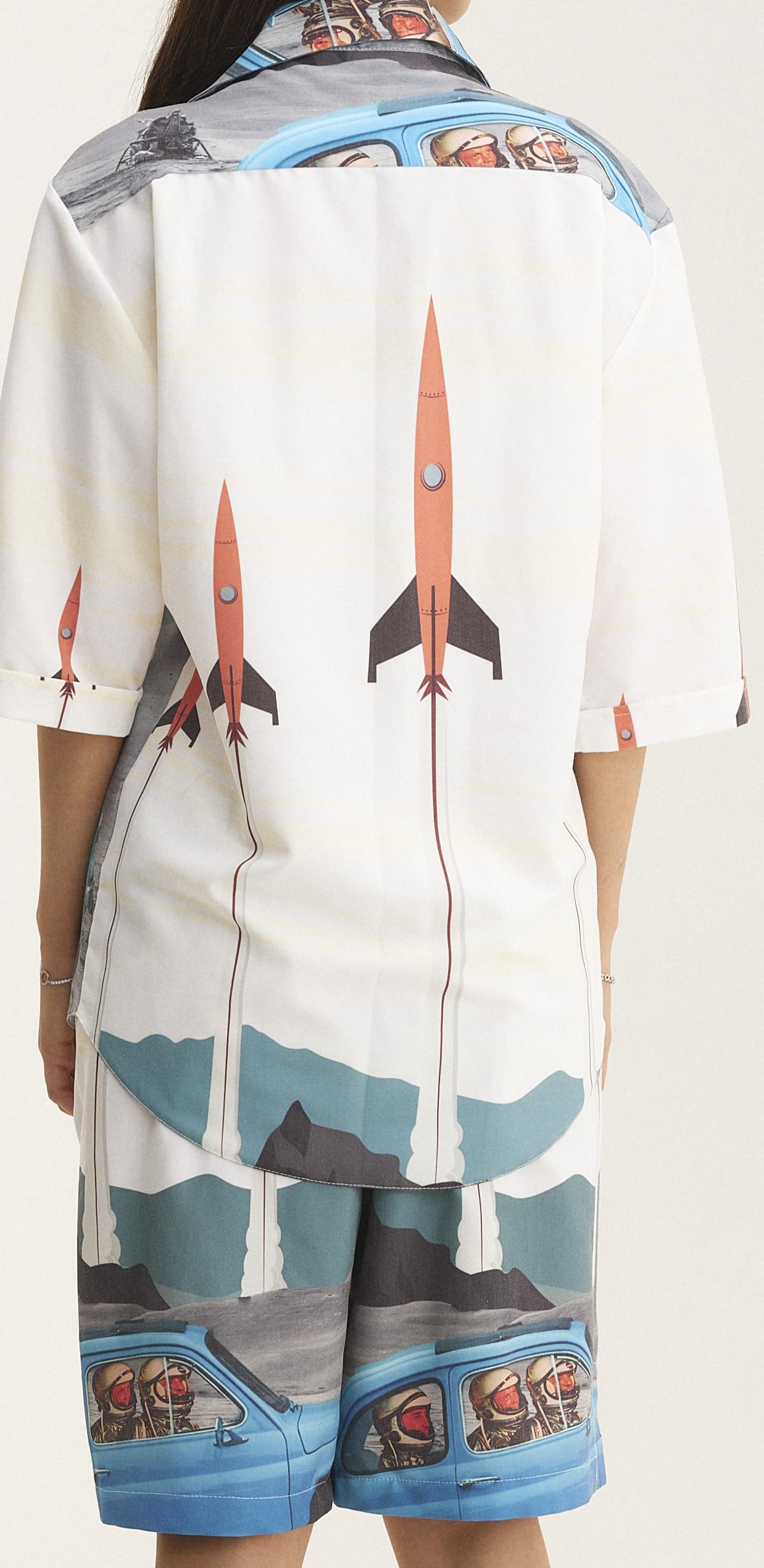 Short Sleeve Shirt & Bermuda Set Rockets (recycled fabric)