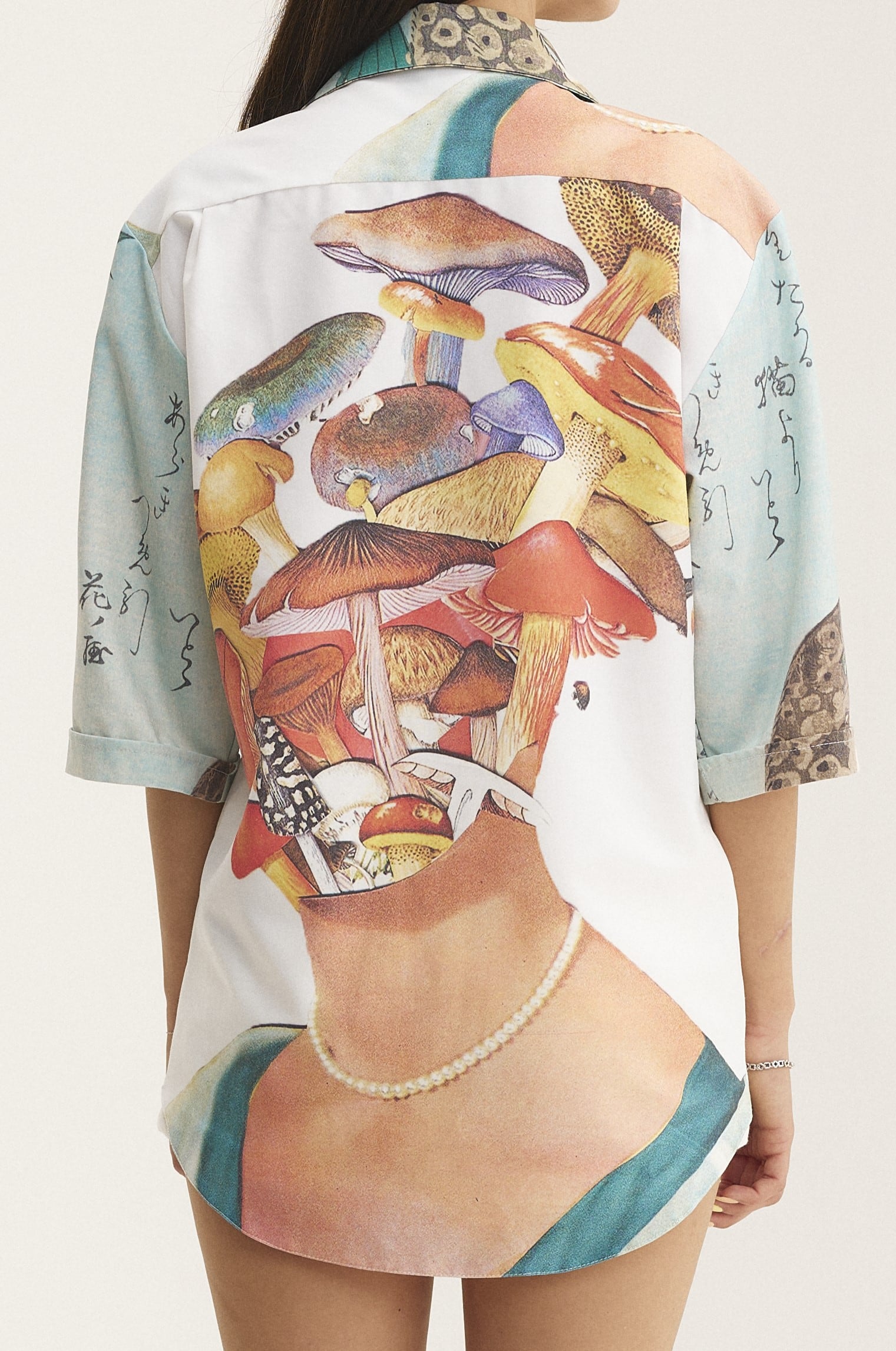 Short Sleeve Shirt Mushrooms (recycled fabric) - mysimplicated